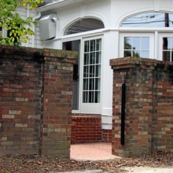 brick walls to sunroom